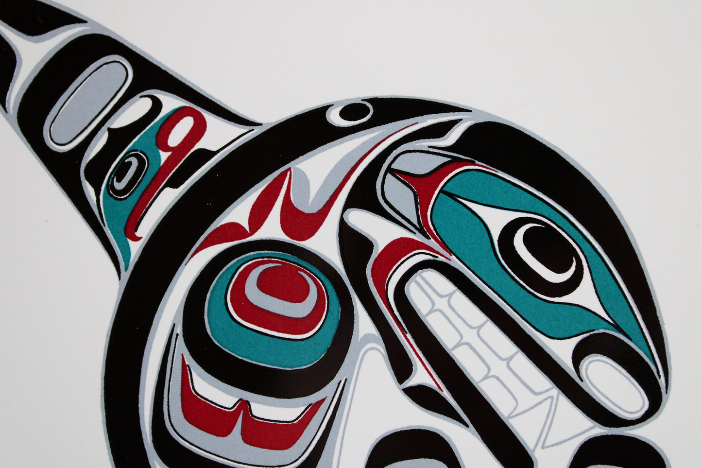 Jody Wilson Coast Salish Artist Ceramic Trivet: Killerwhale Orca