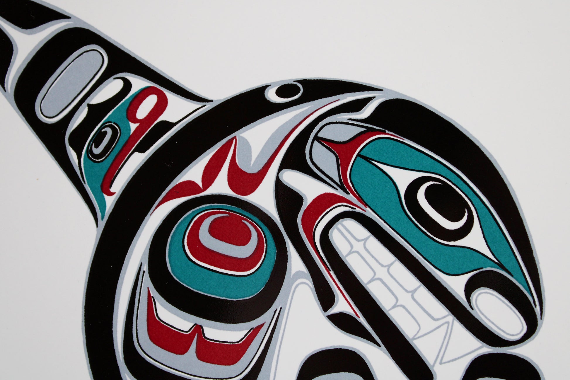 Jody Wilson Coast Salish Artist Ceramic Trivet: Killerwhale Orca