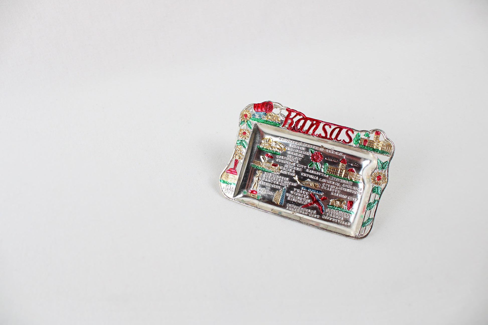 Kansas Small Metal Tray Souvenir 
