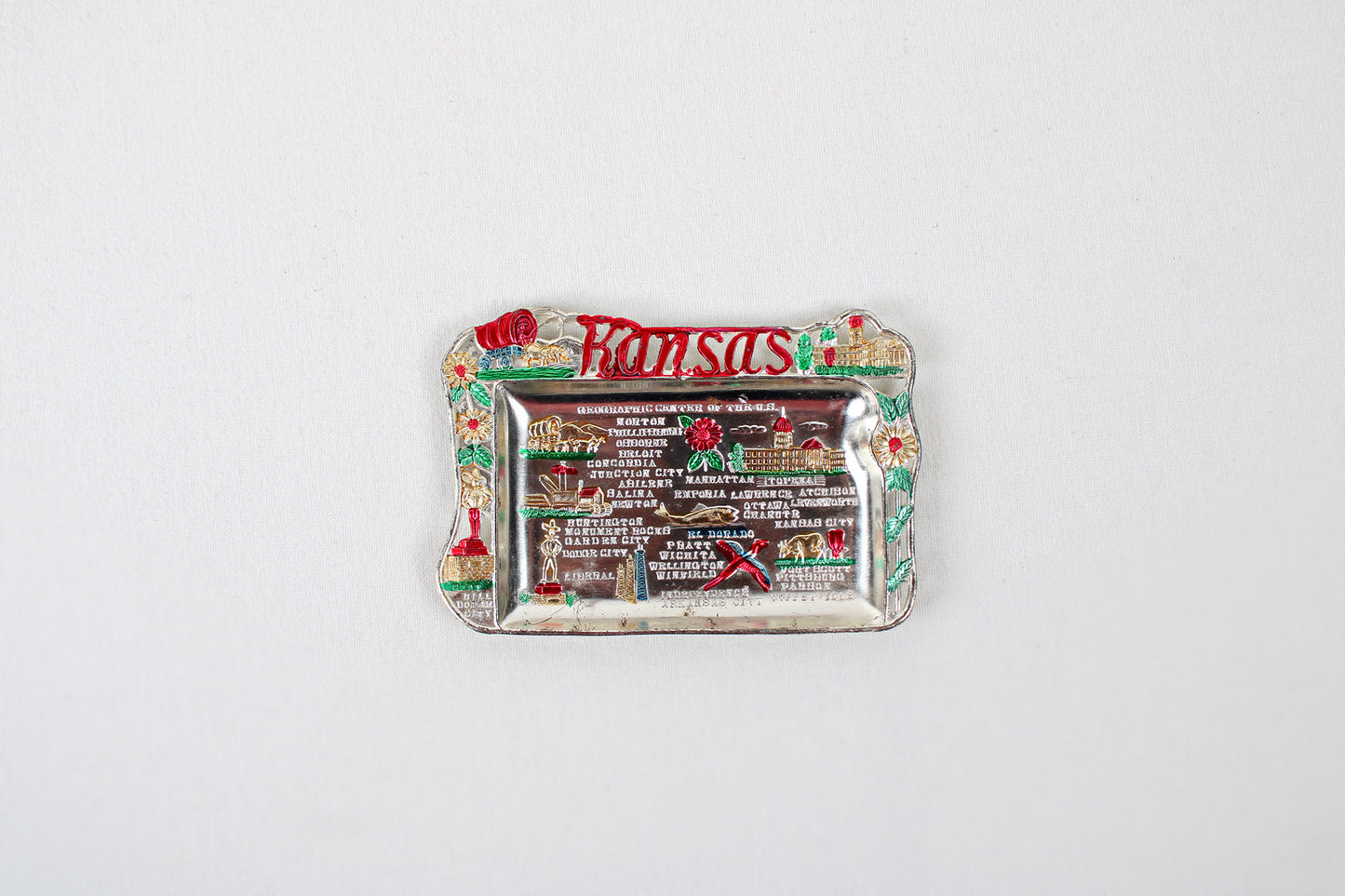 Kansas Small Metal Tray Souvenir 