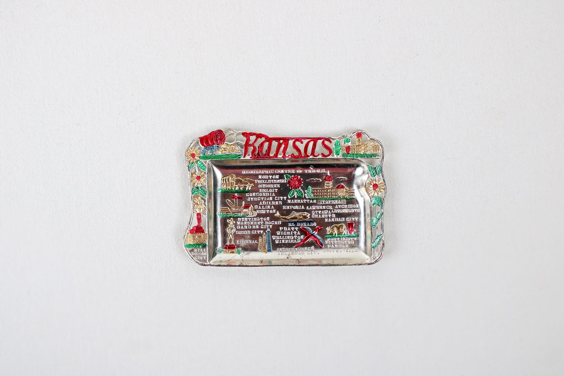 Kansas Small Metal Tray Souvenir 