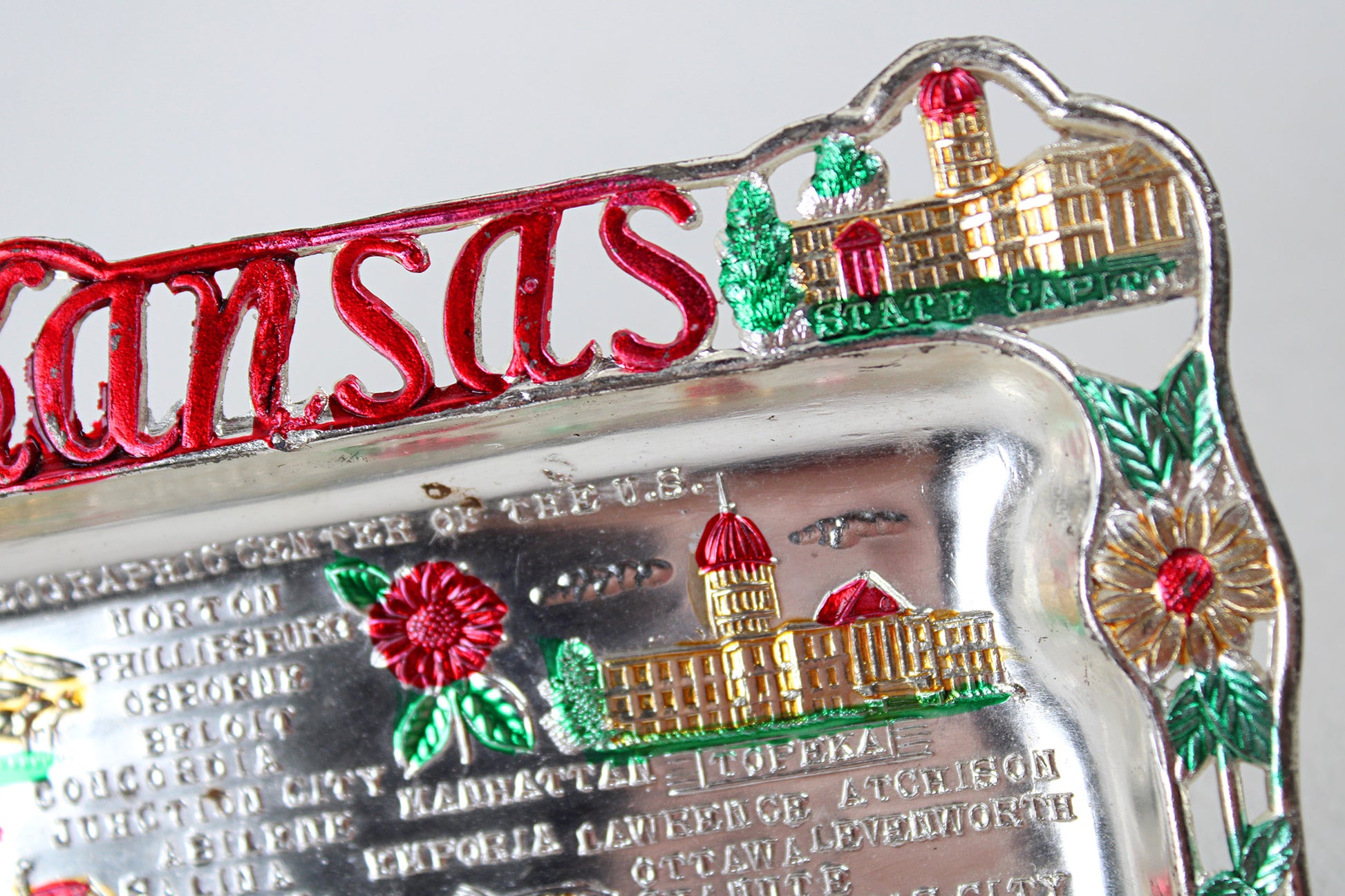 Kansas Small Metal Tray Souvenir 