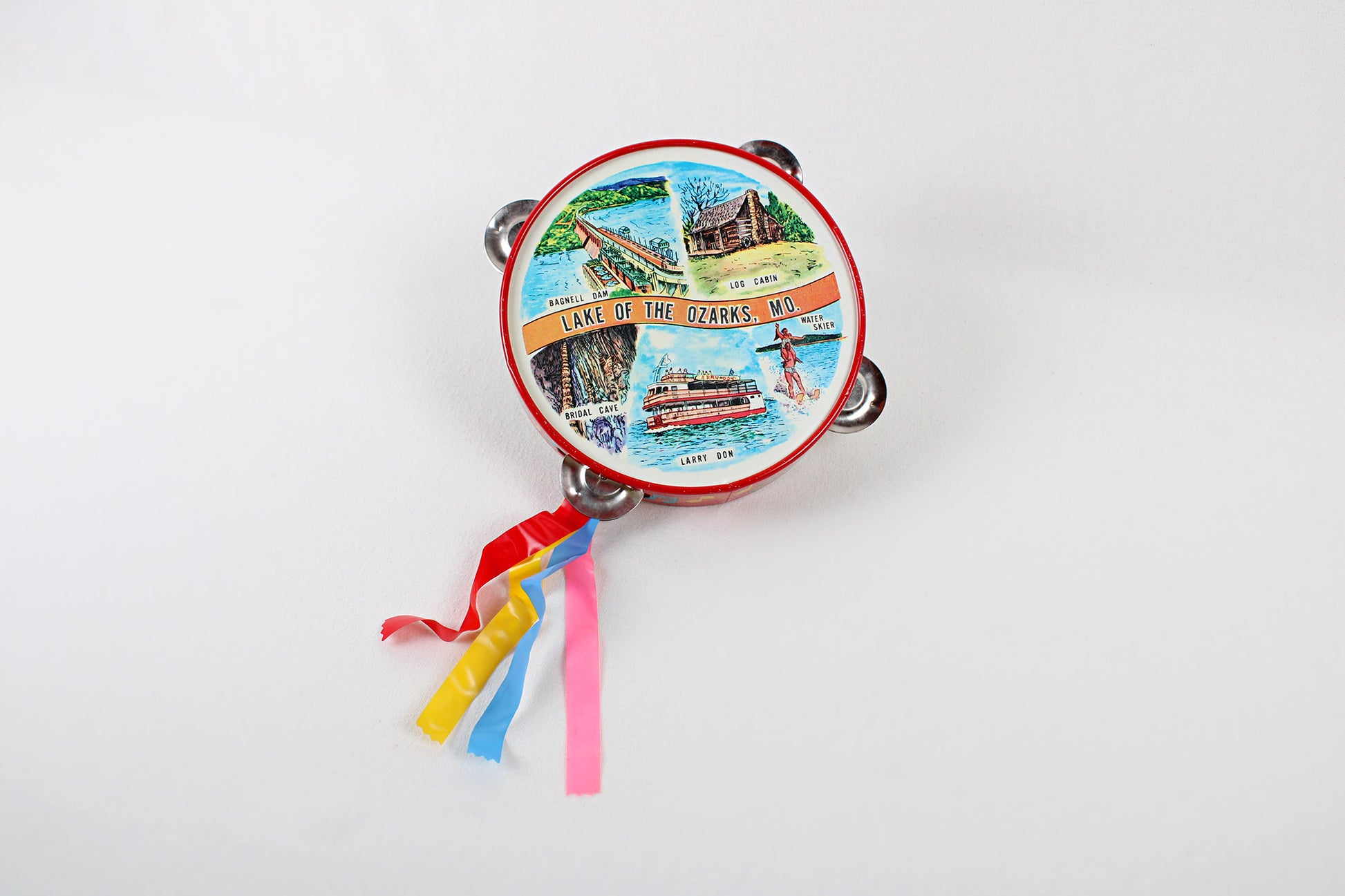 Missouri’s Lake Of The Ozarks Tin Tambourine With Tourist Attractions