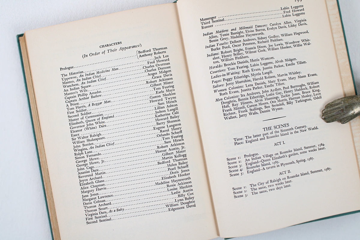 The Lost Colony, A Symphonic Drama in Two Acts, By Paul Green