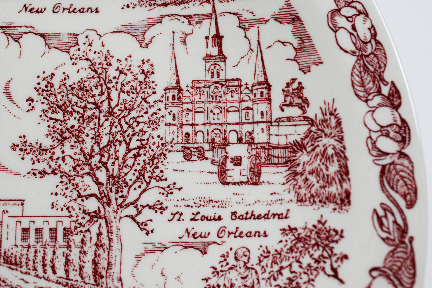 State of Louisiana Collectible Souvenir Plate Made By Vernon Kilns