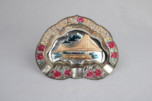 Mackinac Bridge Metal Ashtray Souvenir