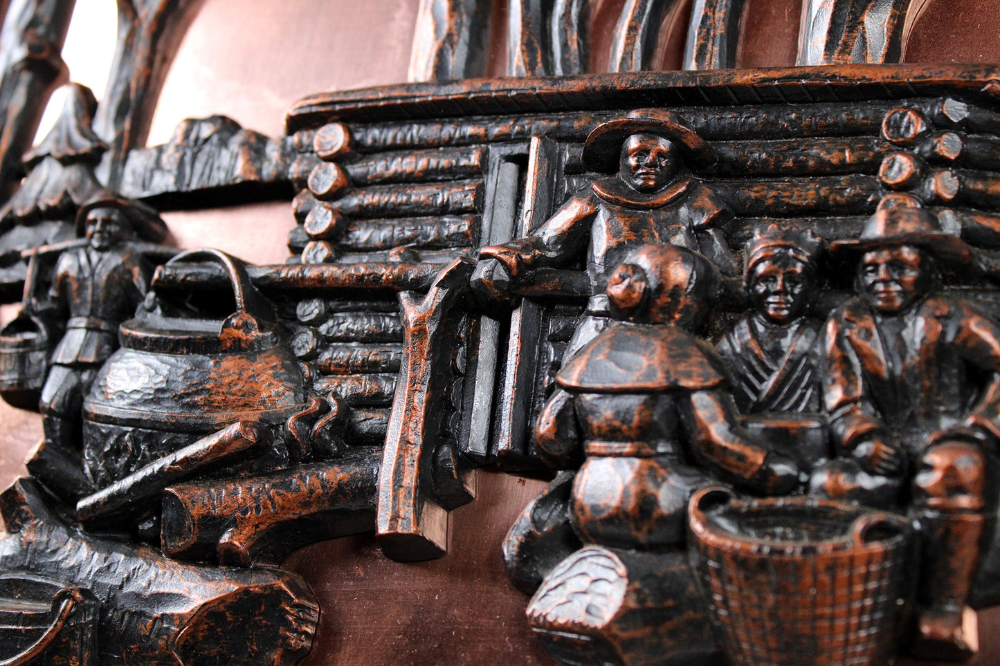 “Maple Sugar Time” 3D Framed Plaque By Coppercraft Guild Of Taunton, Massachusetts