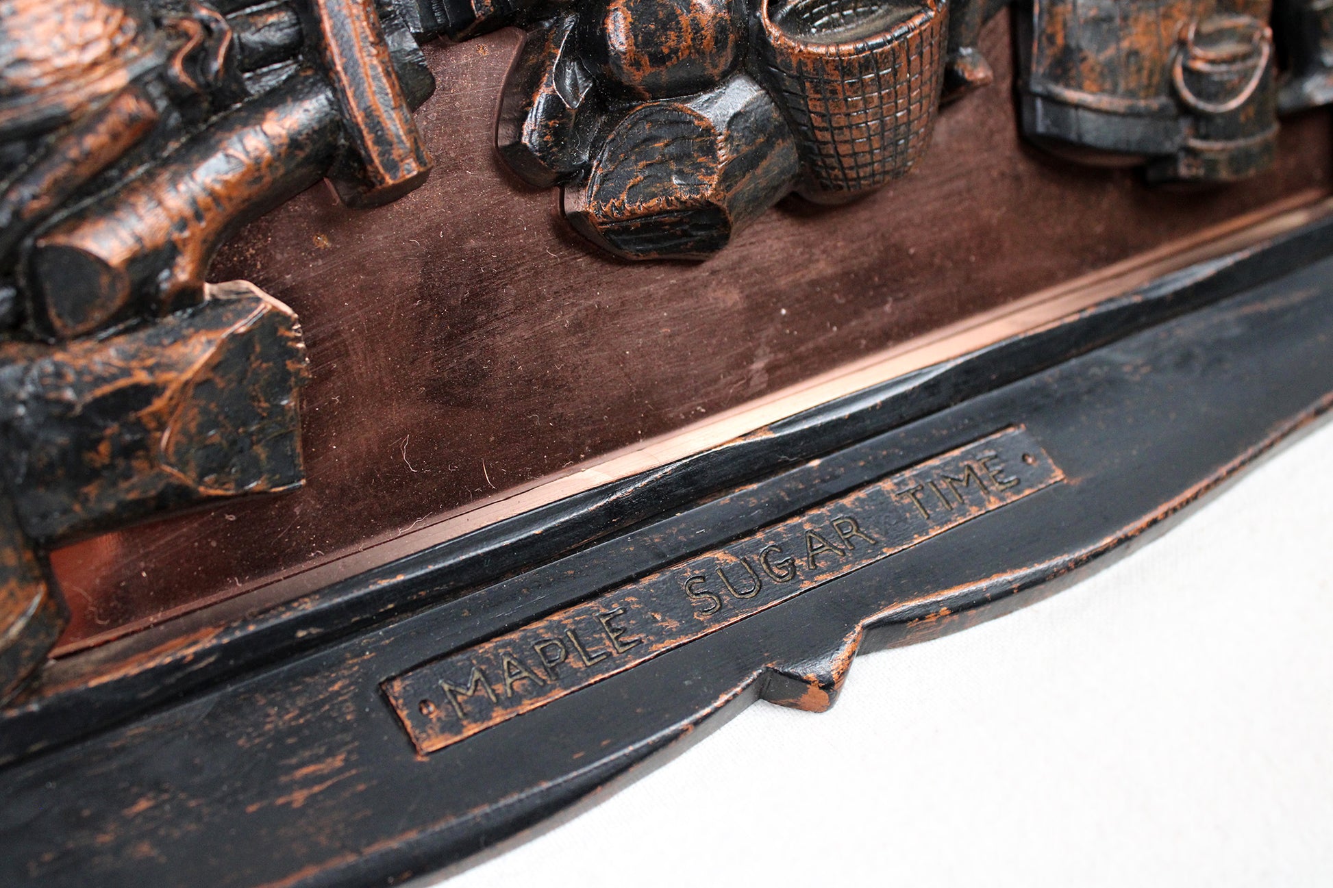 “Maple Sugar Time” 3D Framed Plaque By Coppercraft Guild Of Taunton, Massachusetts