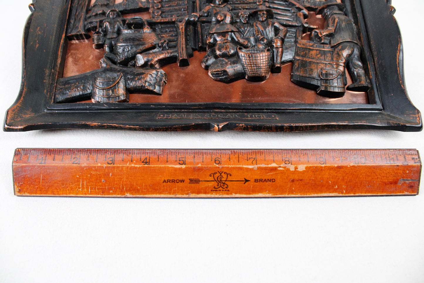 “Maple Sugar Time” 3D Framed Plaque By Coppercraft Guild Of Taunton, Massachusetts