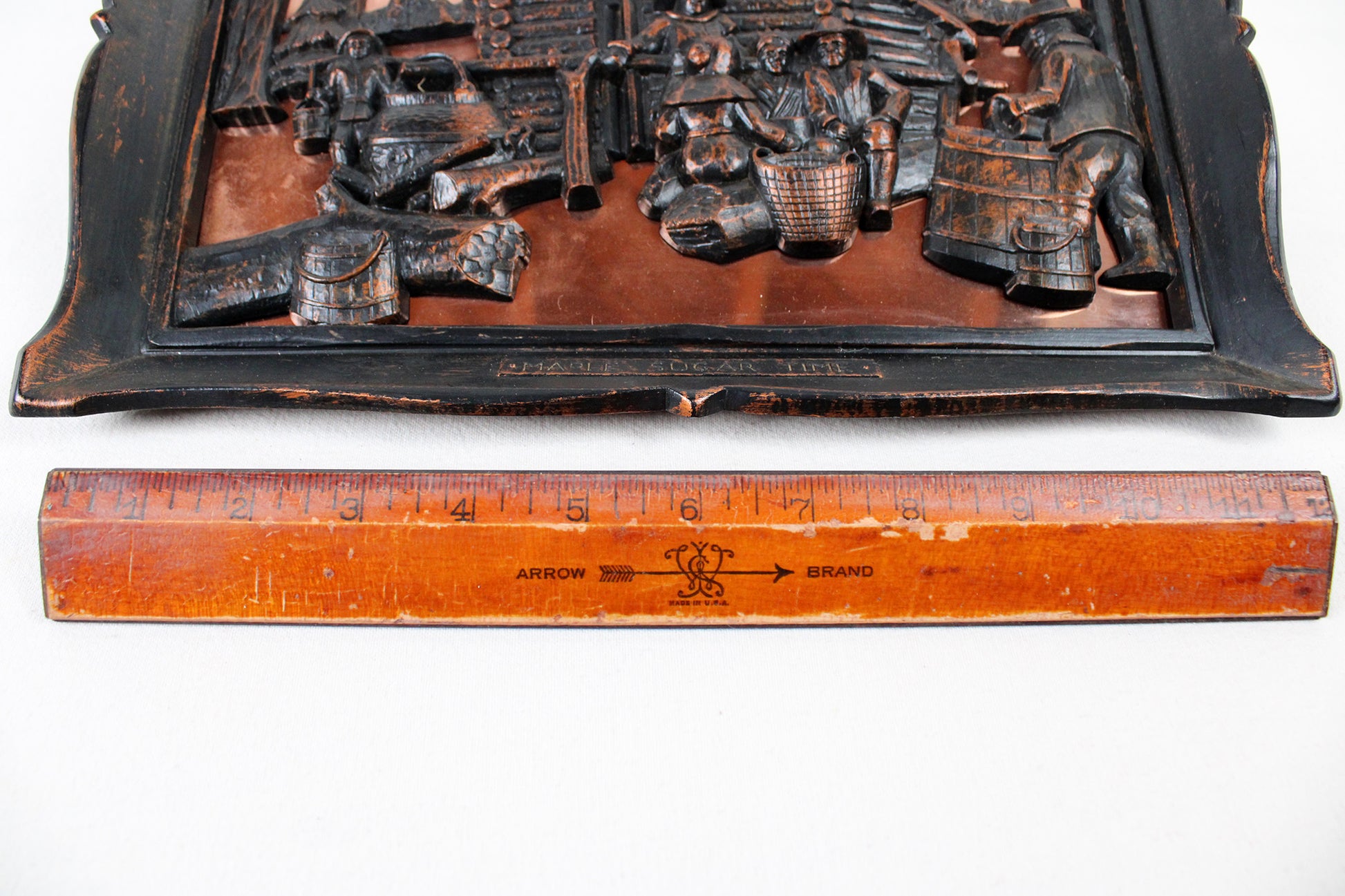 “Maple Sugar Time” 3D Framed Plaque By Coppercraft Guild Of Taunton, Massachusetts