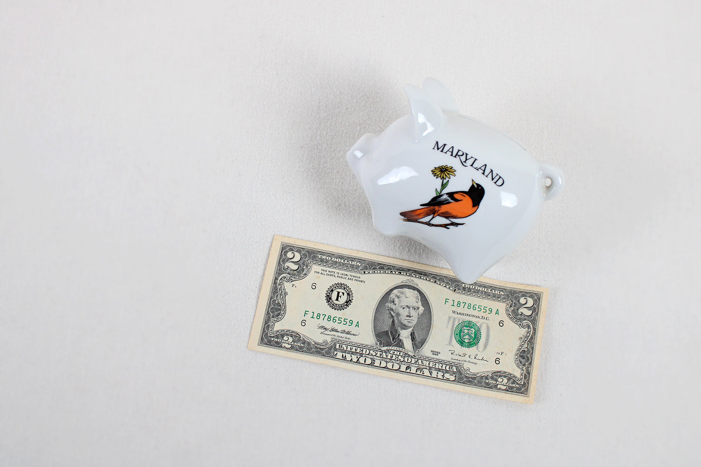 Souvenir Of Maryland Ceramic Piggy Bank