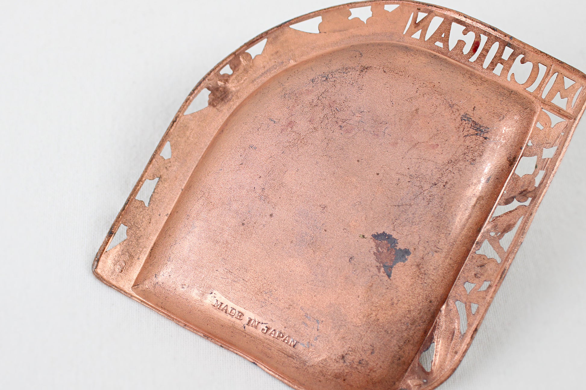 Michigan Small Metal Tray Souvenir (Copper Plating)