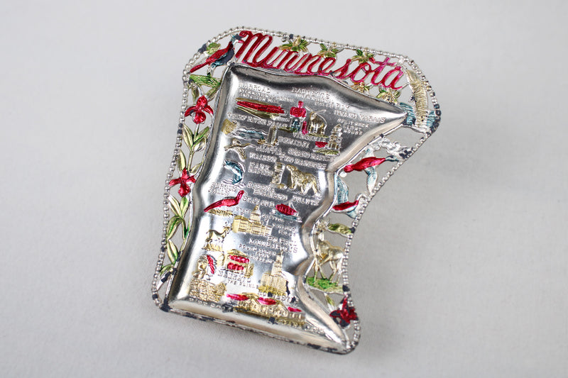 Minnesota Small Metal Tray / Ashtray Souvenir