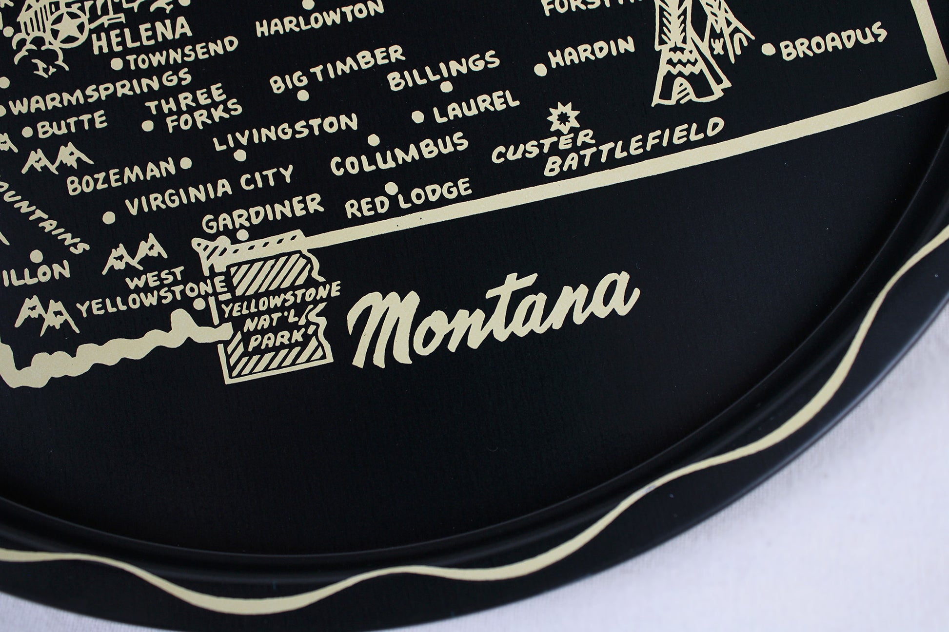 Montana Souvenir Metal Serving Tray