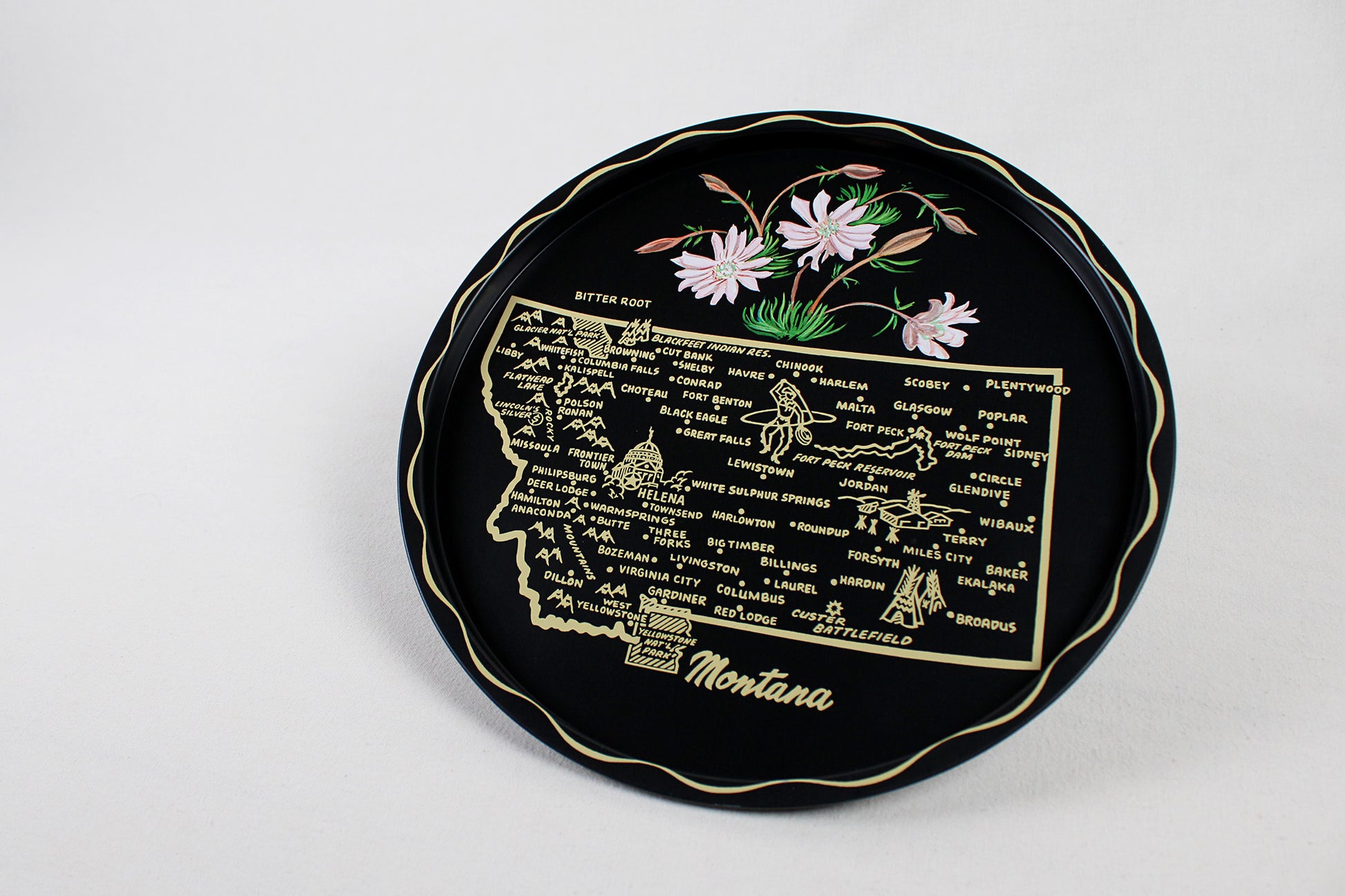 Montana Souvenir Metal Serving Tray