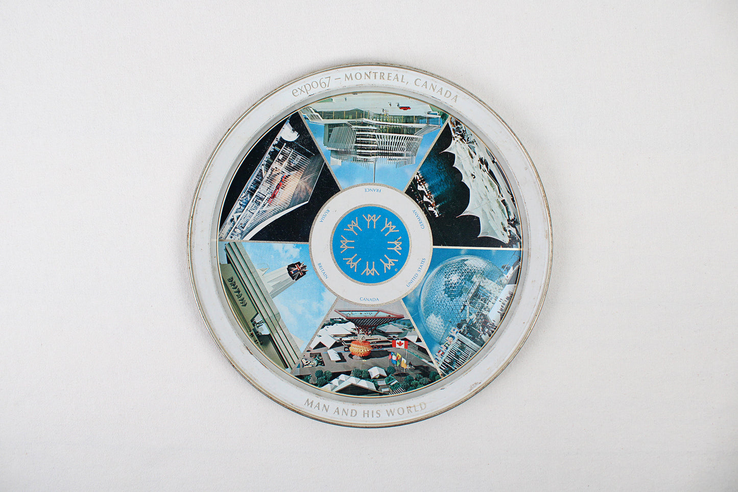 Montreal Canada EXPO67 Souvenir Metal Serving Tray
