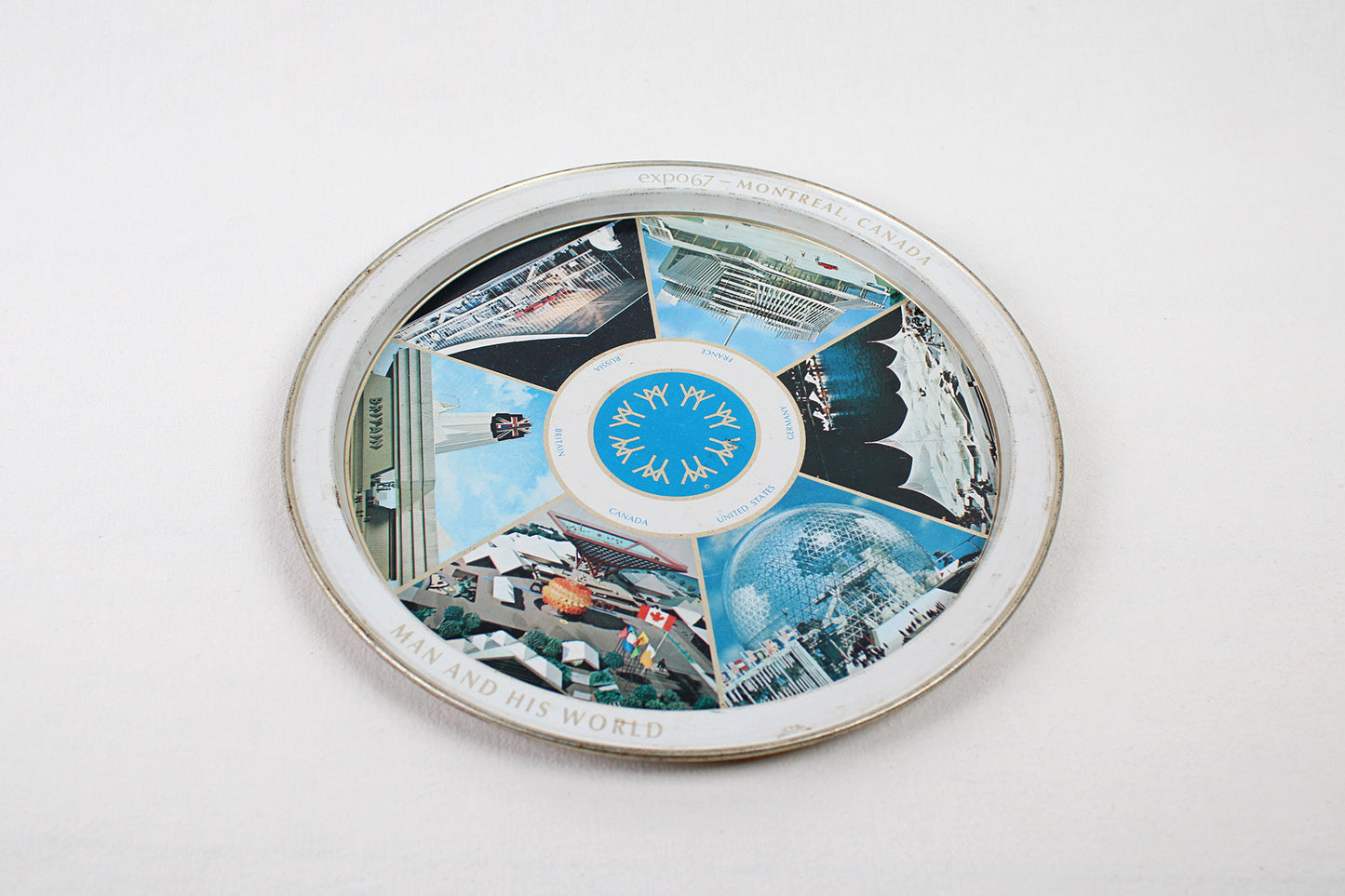 Montreal Canada EXPO67 Souvenir Metal Serving Tray