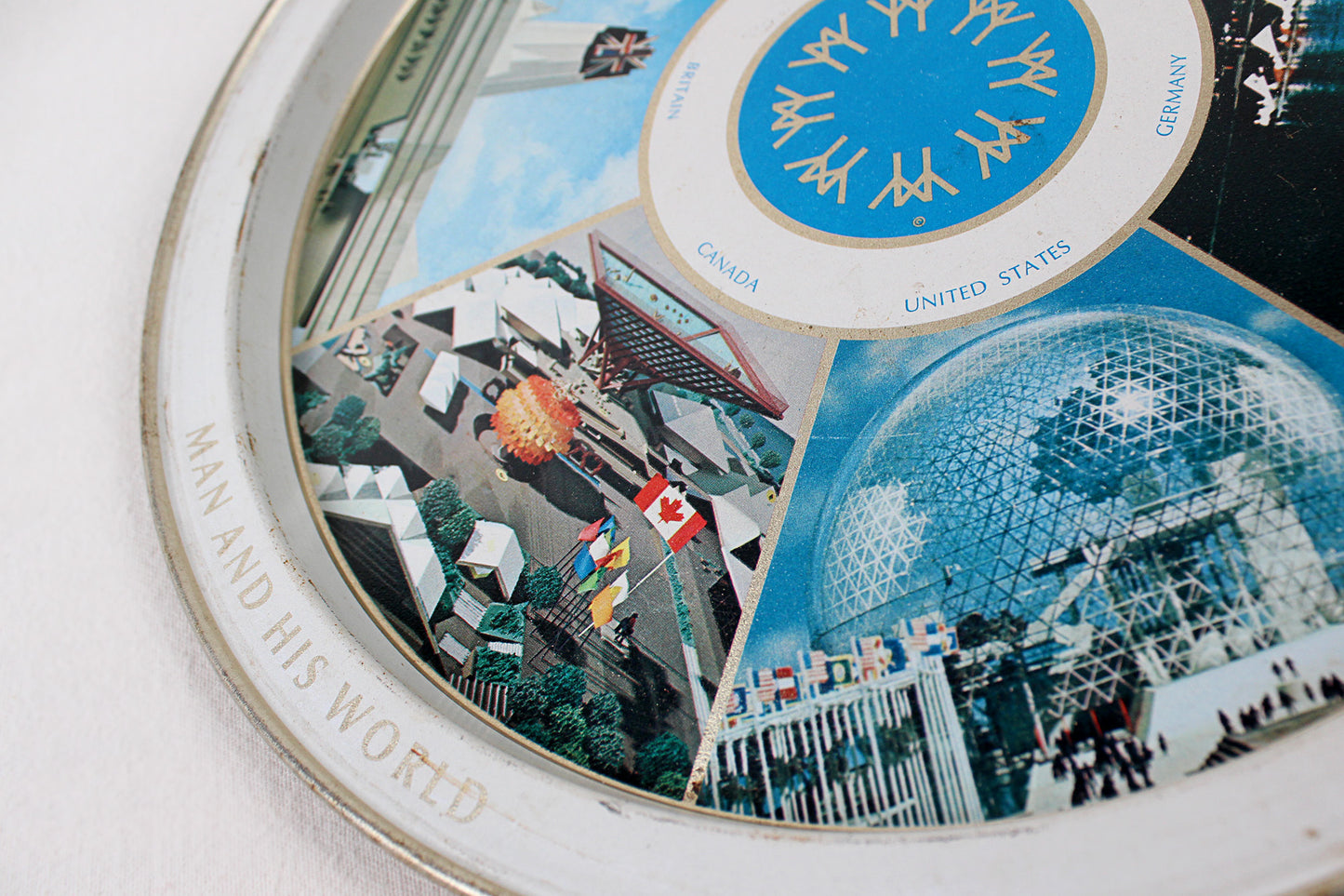 Montreal Canada EXPO67 Souvenir Metal Serving Tray