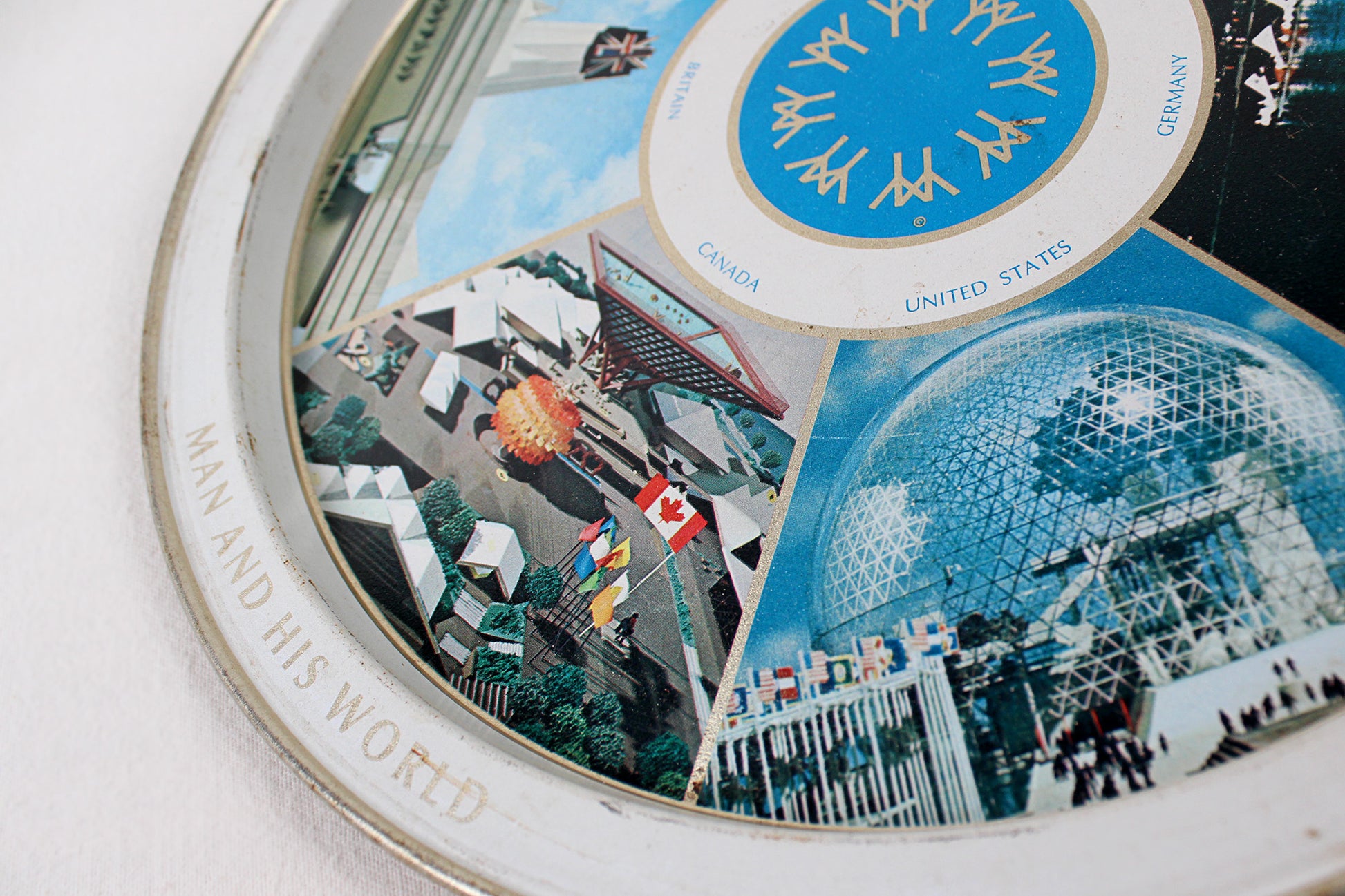 Montreal Canada EXPO67 Souvenir Metal Serving Tray