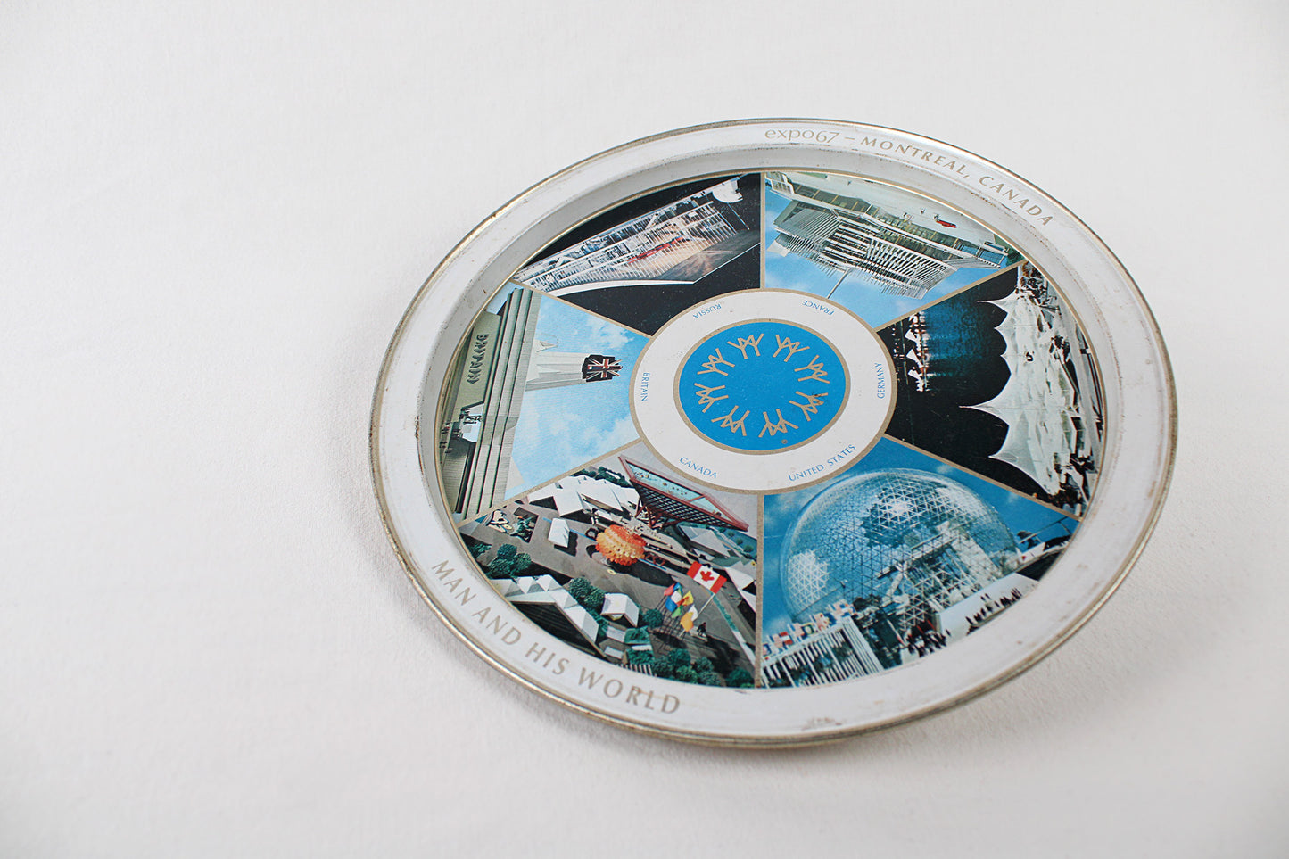Montreal Canada EXPO67 Souvenir Metal Serving Tray