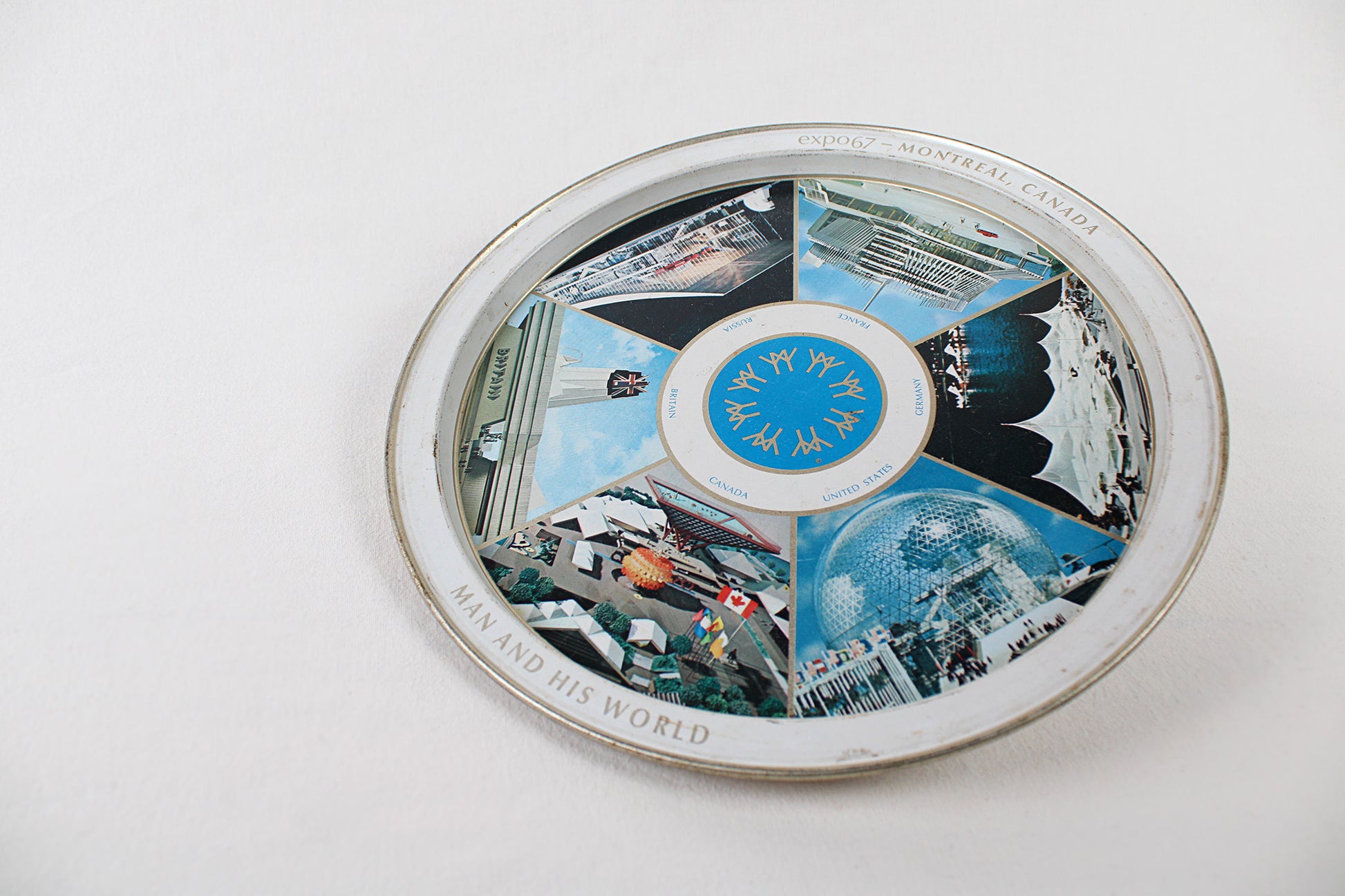 Montreal Canada EXPO67 Souvenir Metal Serving Tray