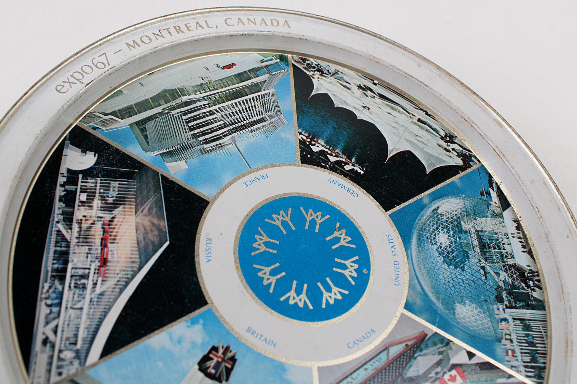 Montreal Canada EXPO67 Souvenir Metal Serving Tray