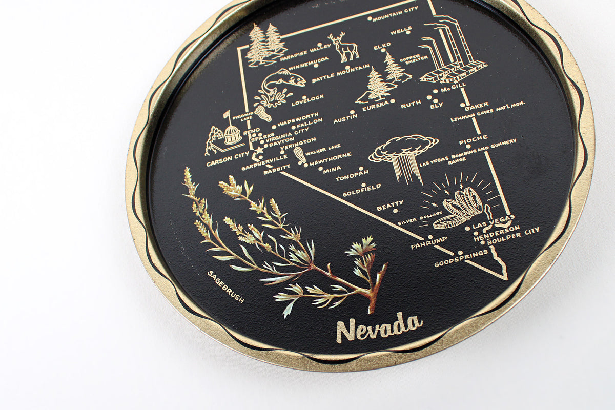 Nevada Souvenir Metal Serving Tray