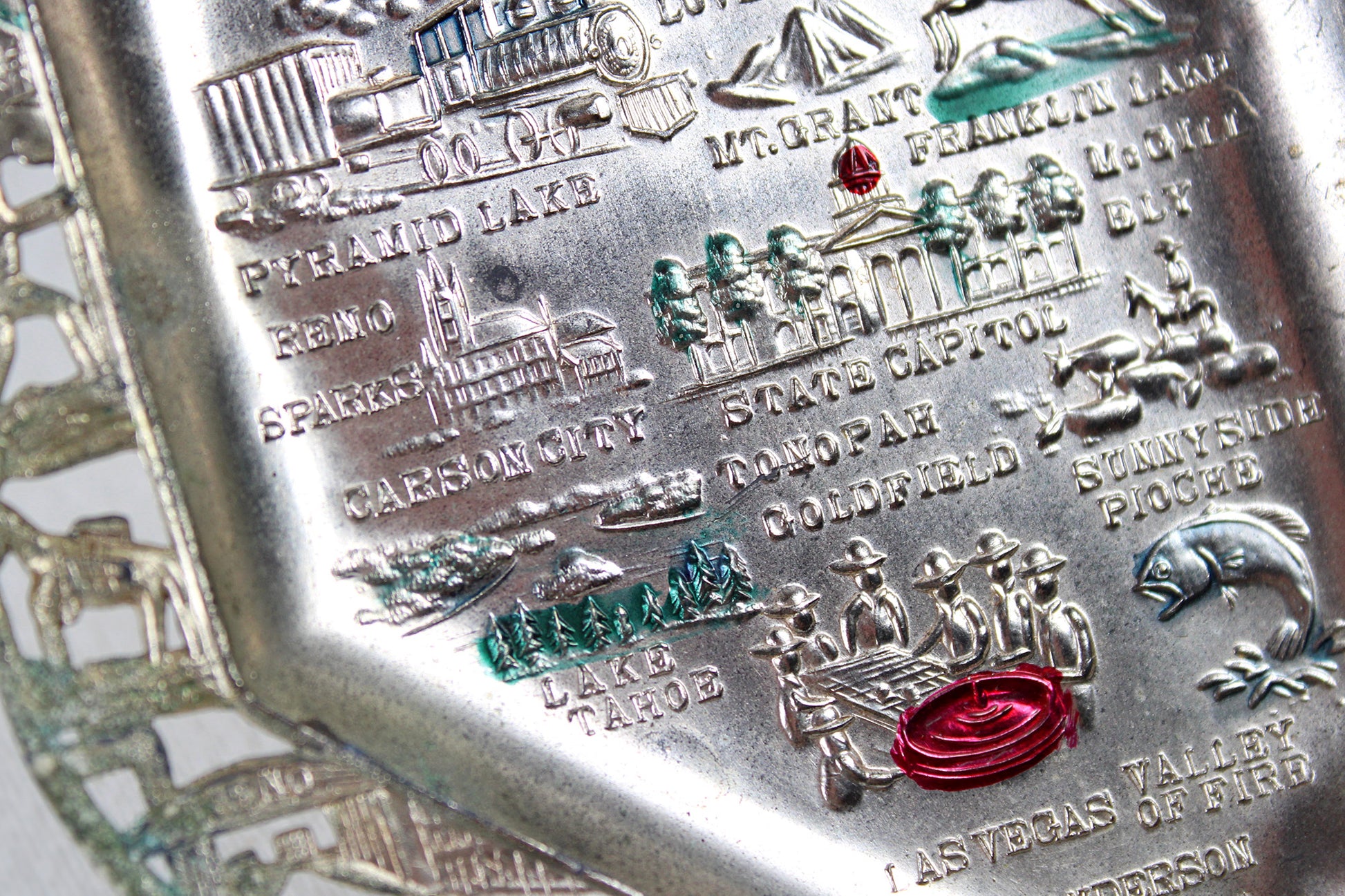 Nevada Small Metal Tray Souvenir