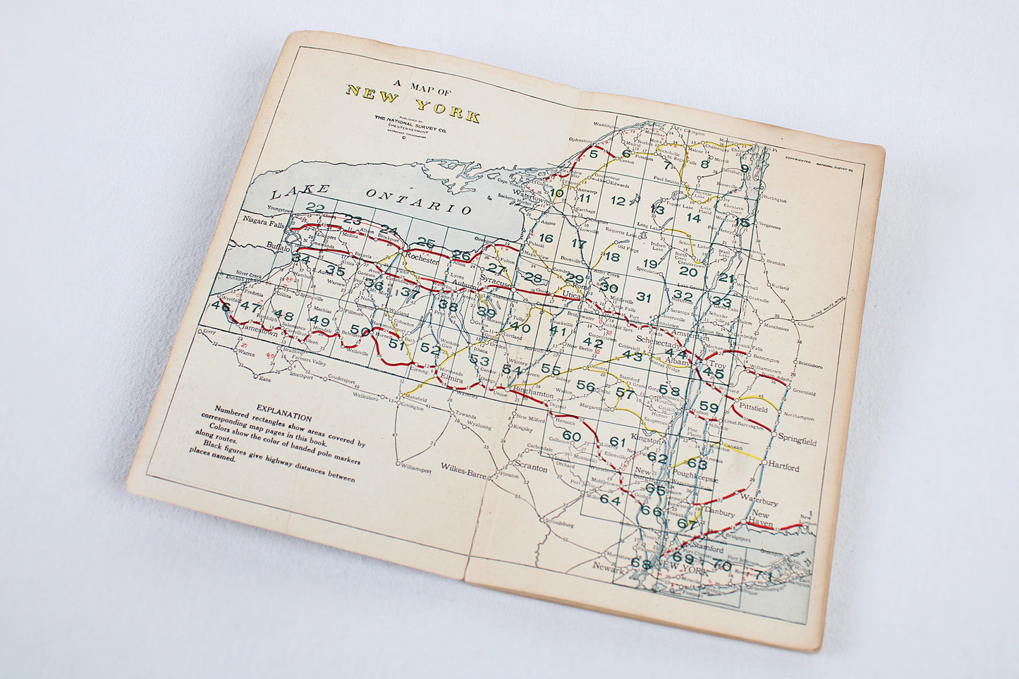 The Official Maps of New York Booklet Atlas by The National Survey Co.