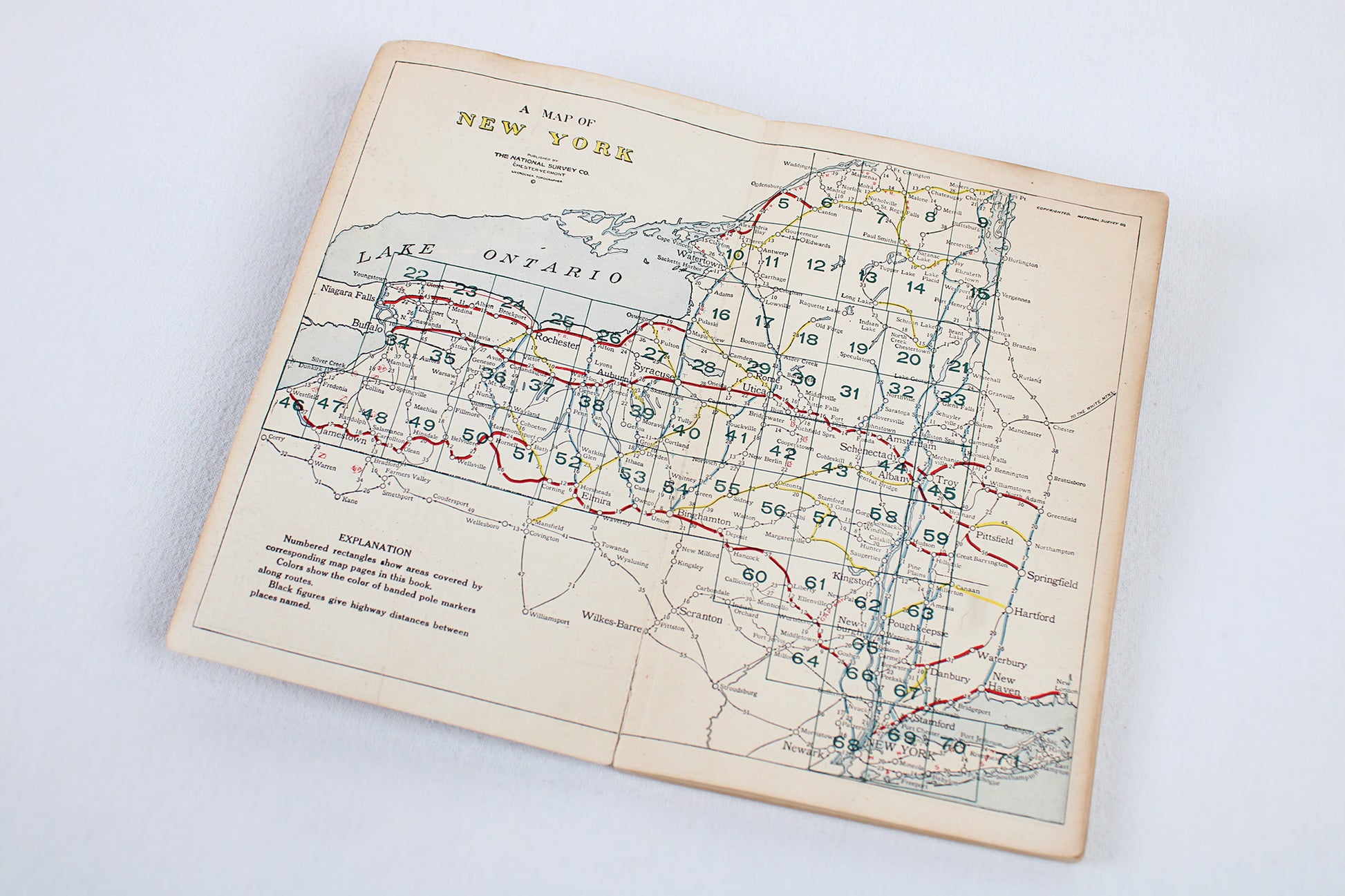 The Official Maps of New York Booklet Atlas by The National Survey Co.