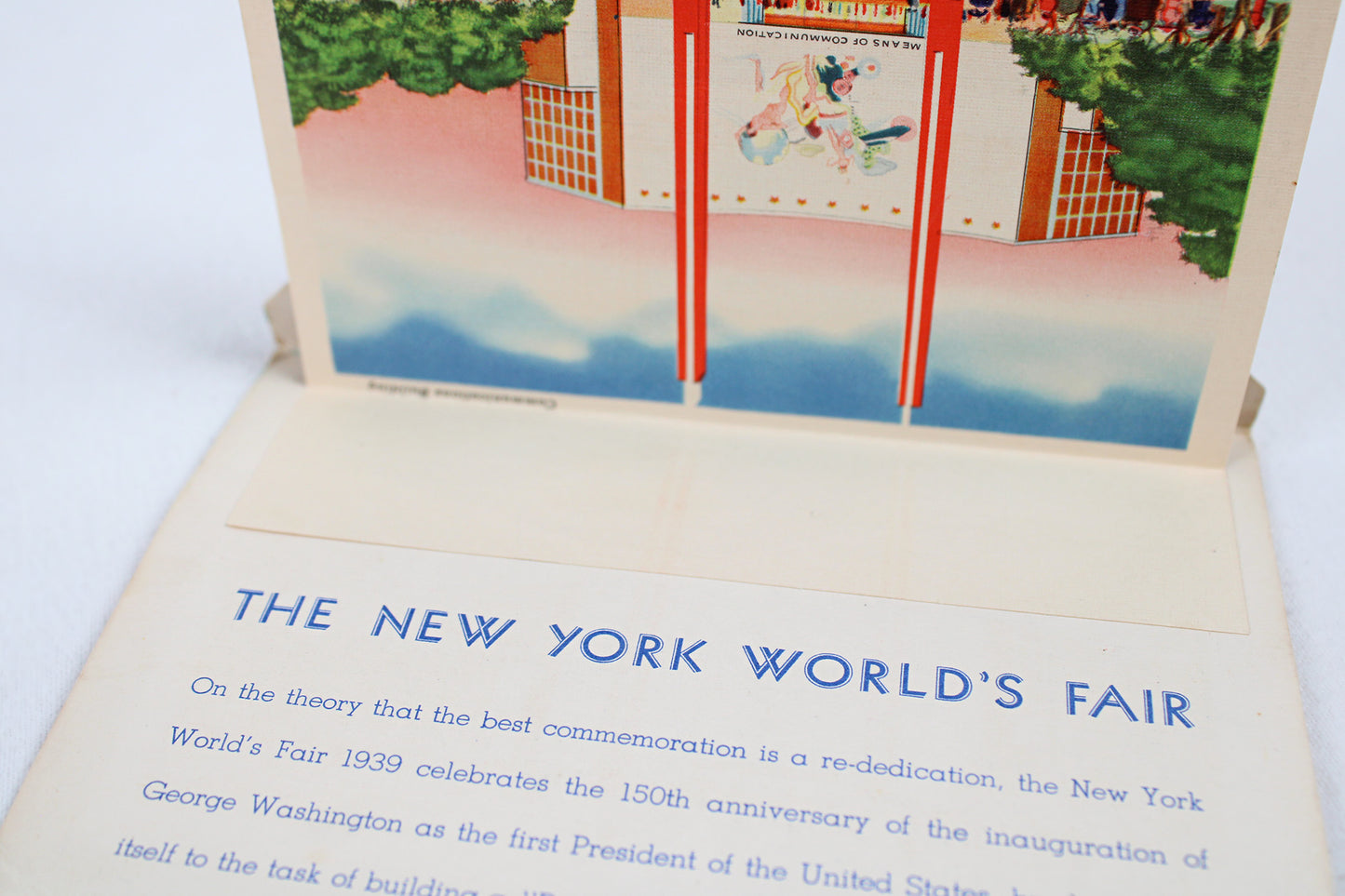 New York World's Fair 1939 “The World of Tomorrow” / Accordion Postcard Set