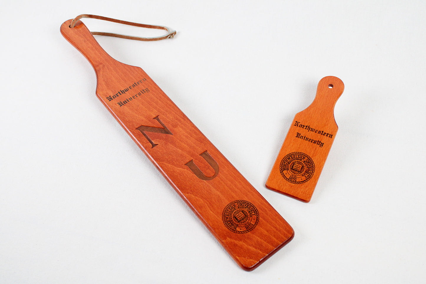 Northwestern University Varnished Hardwood Paddle Boards