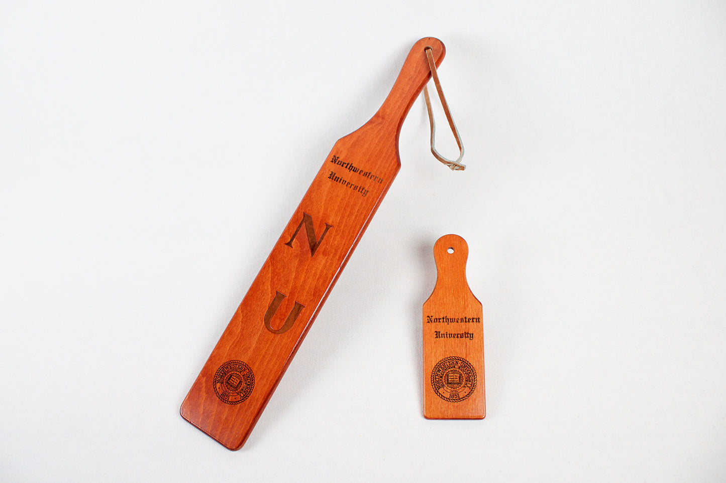 Northwestern University Varnished Hardwood Paddle Boards