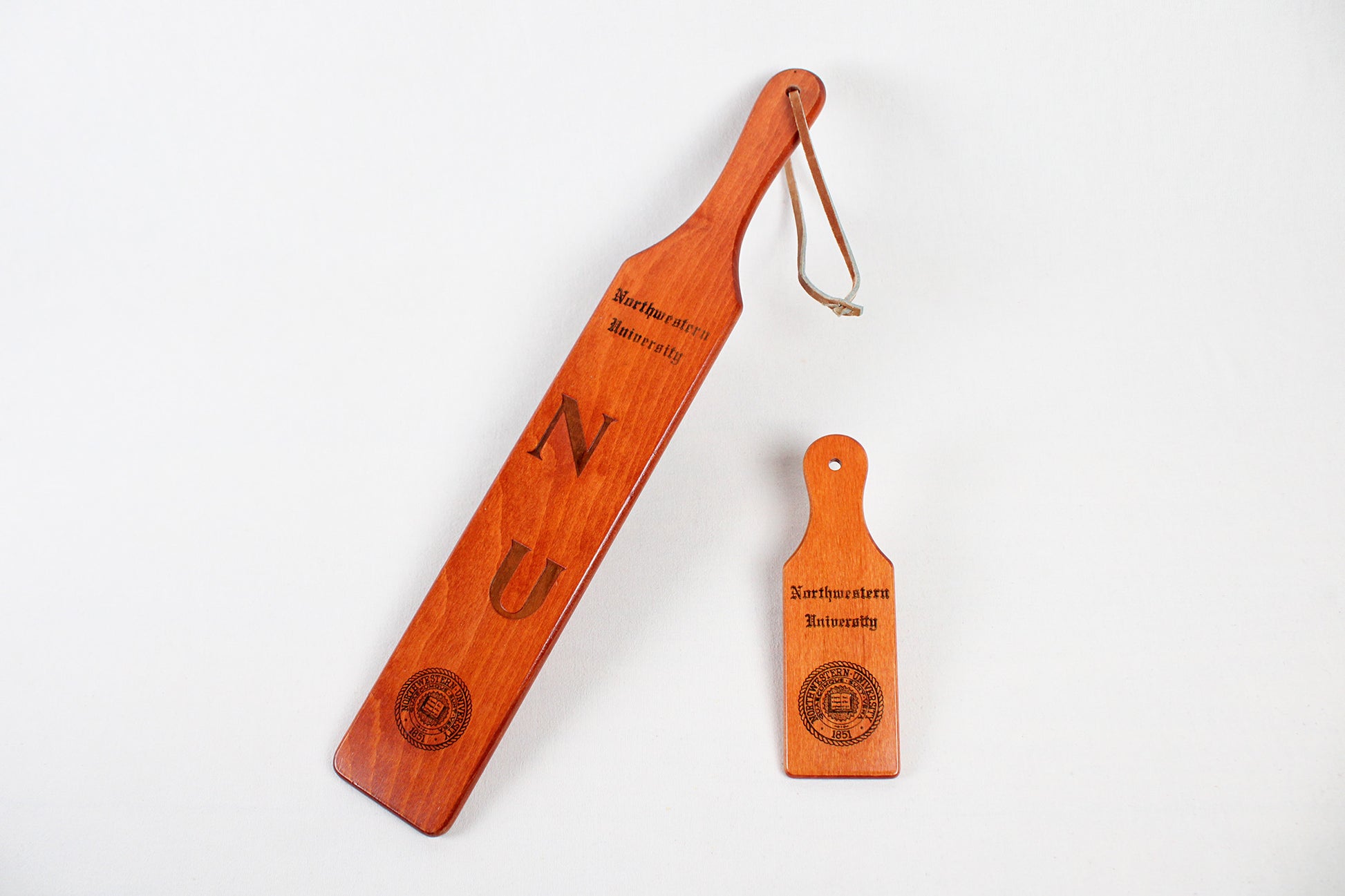 Northwestern University Varnished Hardwood Paddle Boards