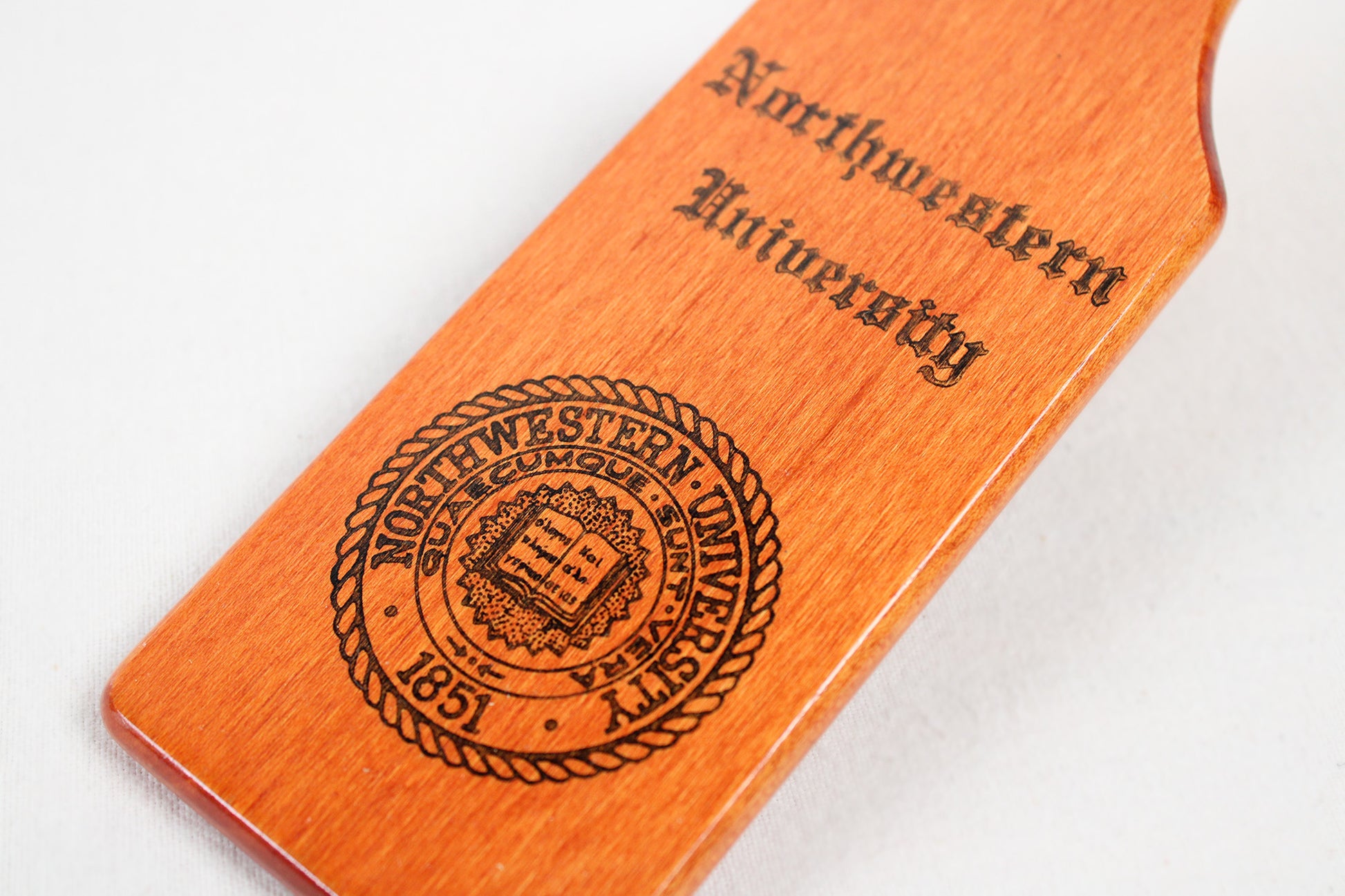 Northwestern University Varnished Hardwood Paddle Boards