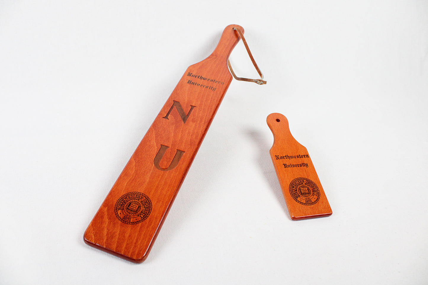 Northwestern University Varnished Hardwood Paddle Boards