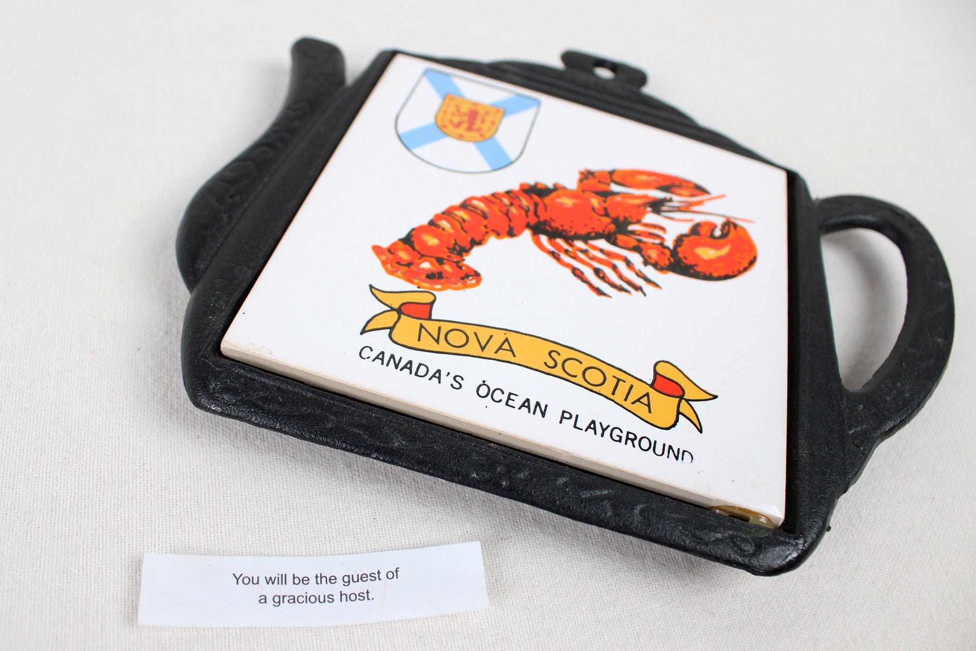 Nova Scotia “Canada’s Ocean Playground” Cast Iron Trivet