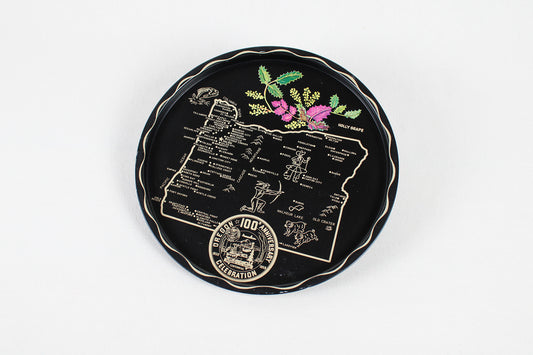 Oregon Souvenir Metal Serving Tray — 100th Anniversary Celebration / State Centennial Edition (1859-1959)