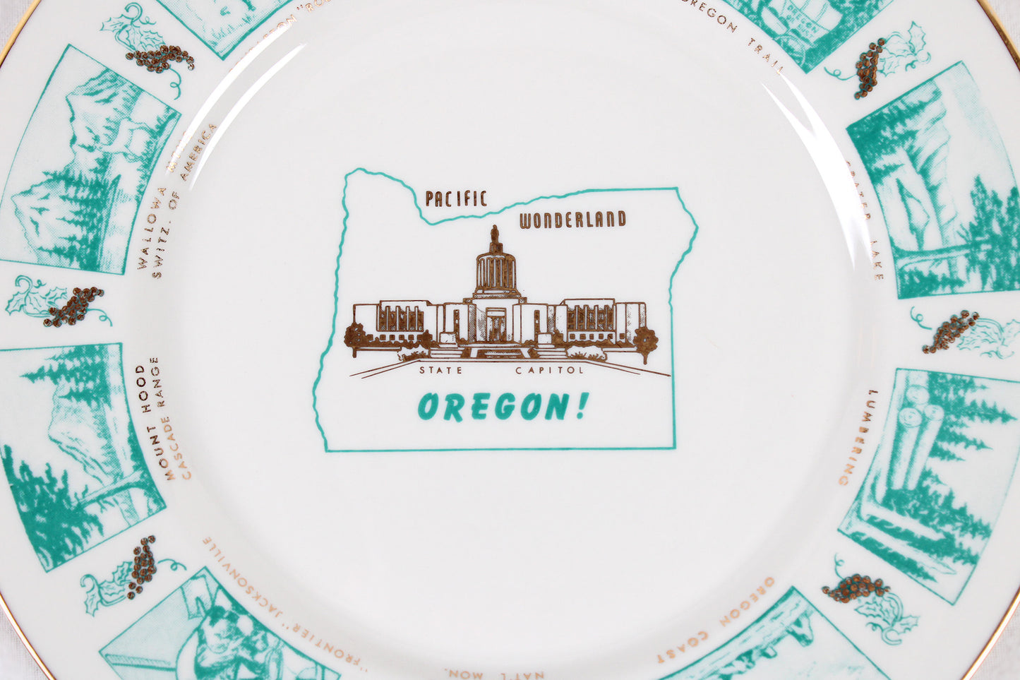 Oregon Pacific Wonderland Souvenir Plate
