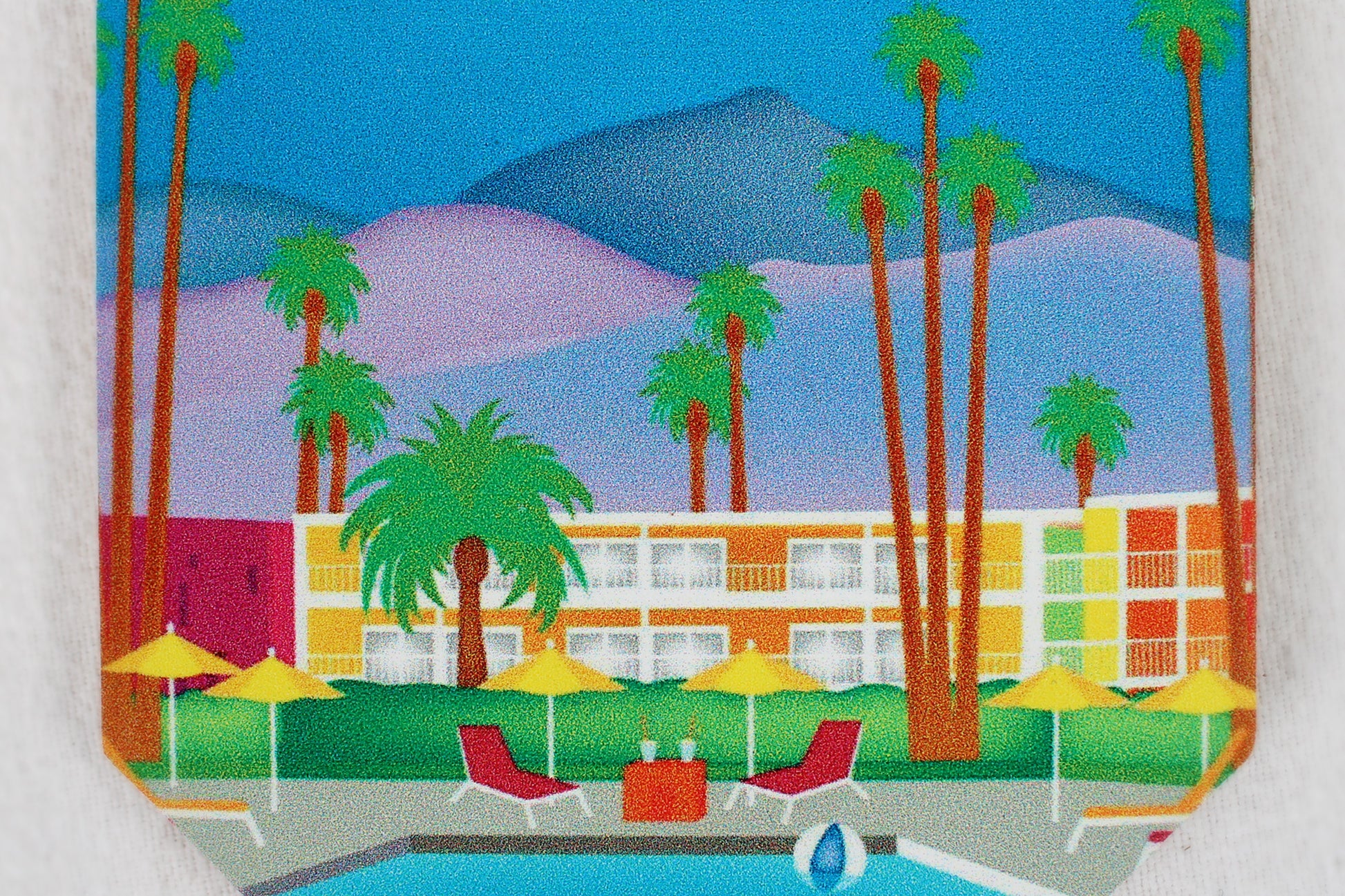 Palm Springs, California, Retro Style Pressed Wood Coasters