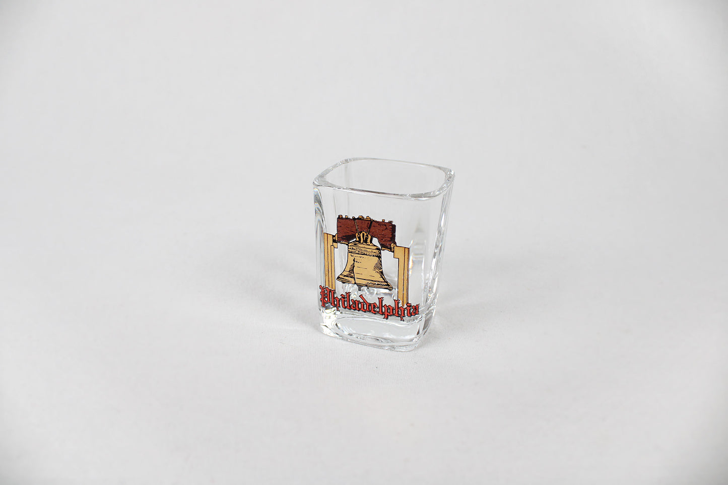 Philadelphia Souvenir Square Shot Glass Featuring The Liberty Bell