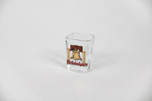 Philadelphia Souvenir Square Shot Glass Featuring The Liberty Bell