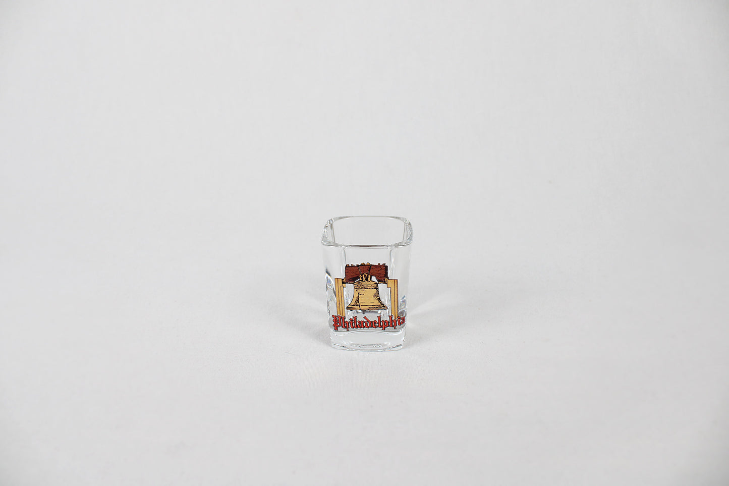 Philadelphia Souvenir Square Shot Glass Featuring The Liberty Bell