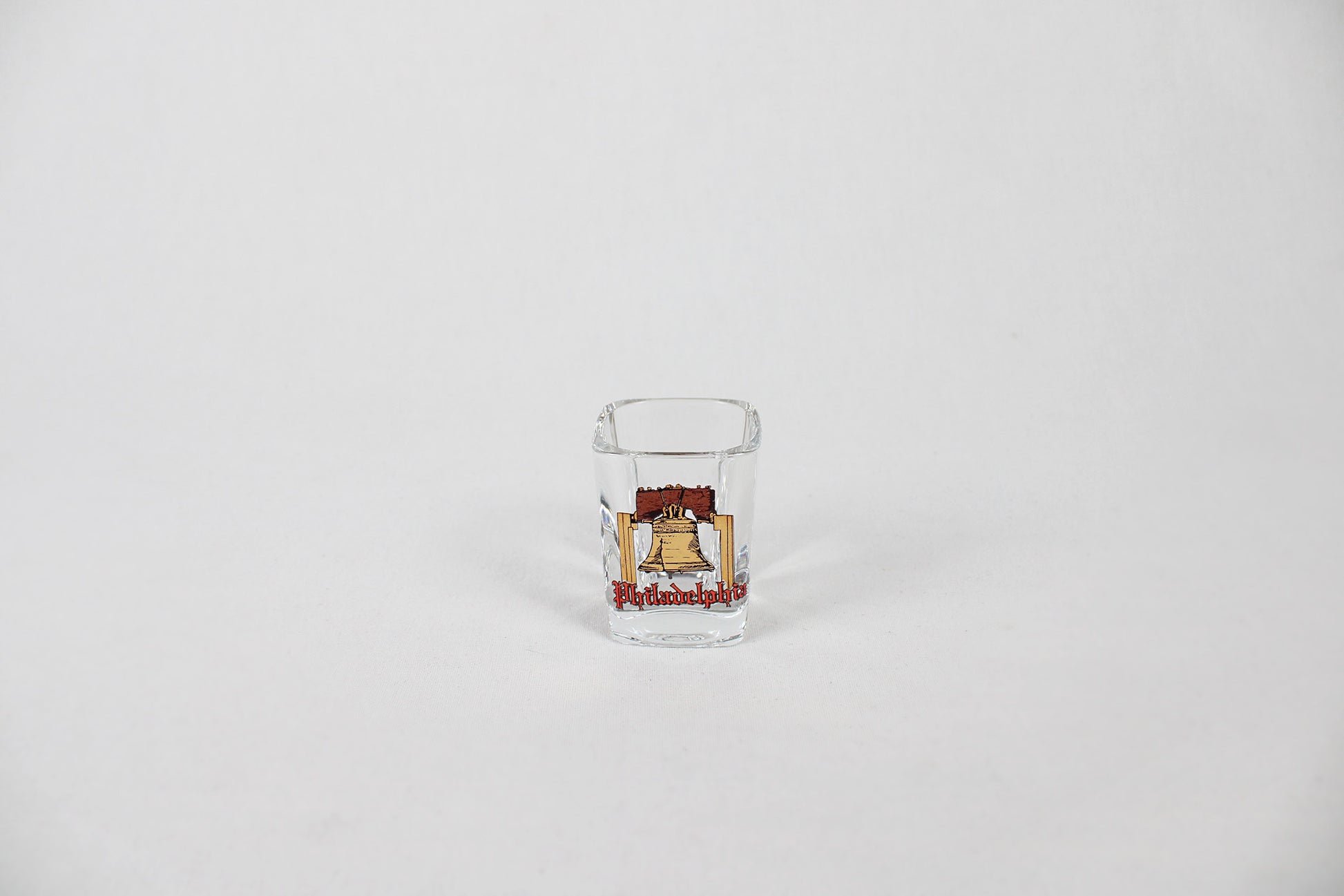 Philadelphia Souvenir Square Shot Glass Featuring The Liberty Bell