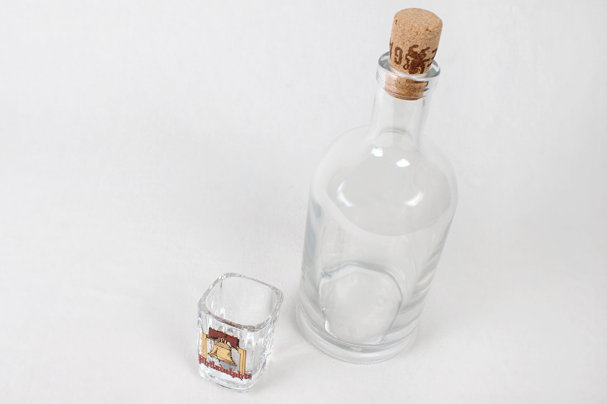 Philadelphia Souvenir Square Shot Glass Featuring The Liberty Bell