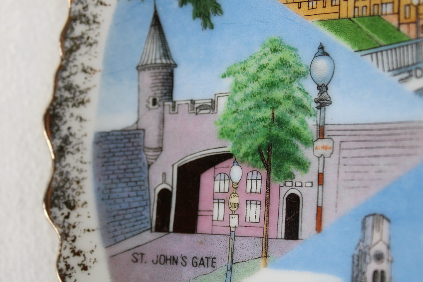 Quebec, Canada, Souvenir Ceramic Finger Loop, Lemon Serving Dish