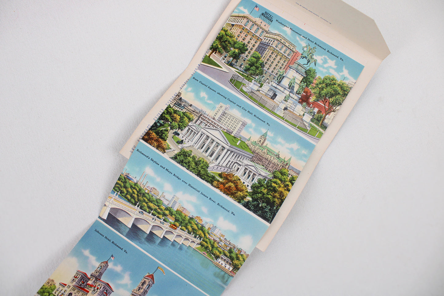 Richmond Virginia Souvenir Folder / Accordion Postcard Set