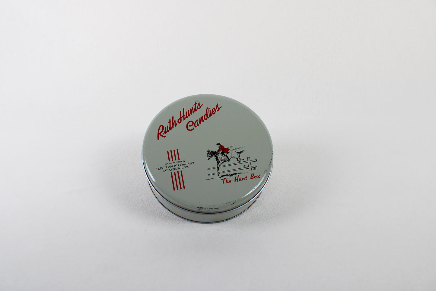 Mt. Sterling, Kentucky, Ruth Hunt’s Candies Round Tin, The Hunt Box