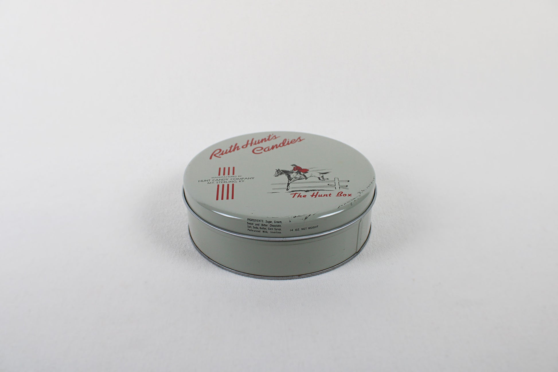 Mt. Sterling, Kentucky, Ruth Hunt’s Candies Round Tin, The Hunt Box