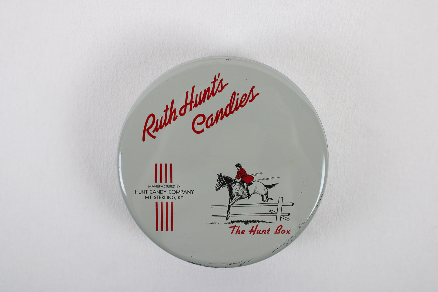 Mt. Sterling, Kentucky, Ruth Hunt’s Candies Round Tin, The Hunt Box